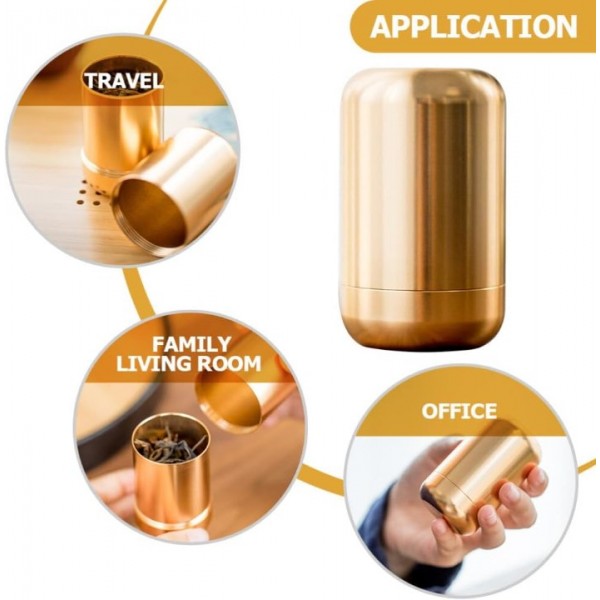 YIDE 2pcs Aluminium Small Portable Condiment Can Sugar Tins Airtight Delicate Container Caddy Home Loose Flour Tank Empty Alloy Storage Red Coffee Metal Travel Sealed Food For Kitchen