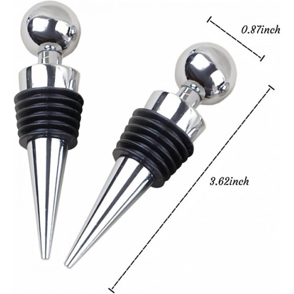 YIDE Wine Stopper Bottle Stopper - Wine Saver, Reusable Wine Corks For Beverage, 4-Pack Silicone Wine Stopper For Gifts, Bar, Holiday Party, Wedding