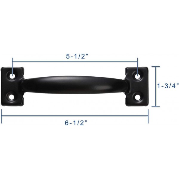 YIDE HOME MASTER HARDWARE 20 Pack 6-1/2 inch Gate Pull Door Handles Metal Gate Pulls Kitchen Furniture Cabinet Wardrobe Closet Drawer Handle Black with Screws