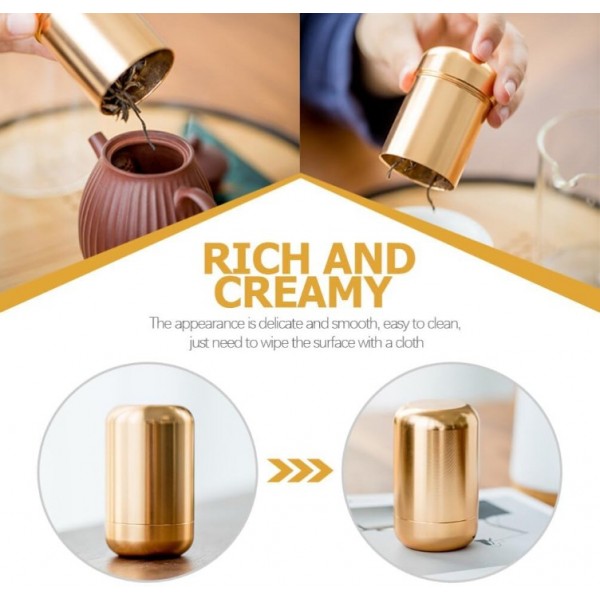 YIDE 2pcs Aluminium Small Portable Condiment Can Sugar Tins Airtight Delicate Container Caddy Home Loose Flour Tank Empty Alloy Storage Red Coffee Metal Travel Sealed Food For Kitchen