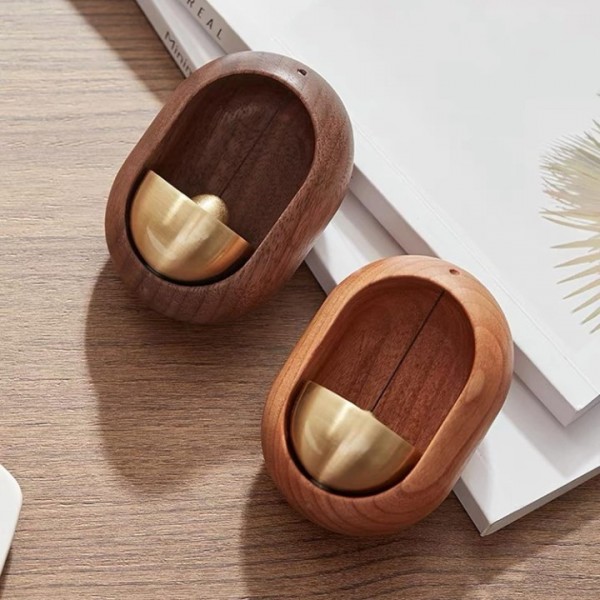 YIDE Shopkeepers Bell, Decorative Fridge Magnets, Magnetically-Attached Wood Doorbell, Door Chime for Business When Entering & Lightweight Unique Bell for Door Wall Store Wardrobe Décor