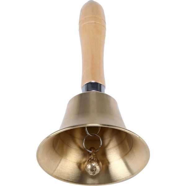 YIDE Extra Loud Solid Brass Hand Call Bell with Wo...